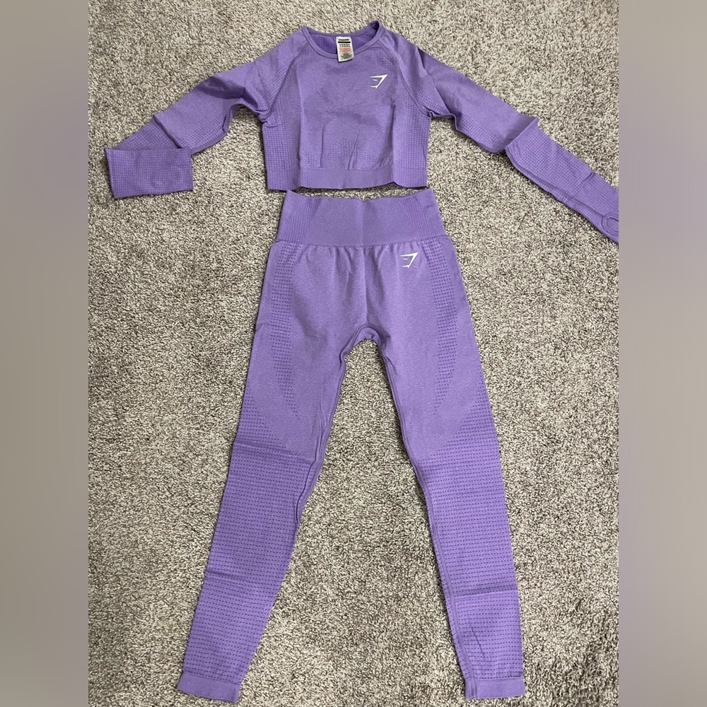 Gymshark purple workout set size S